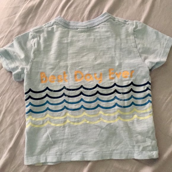 Blue Smiling Sun T-Shirt - Picture 2 of 2